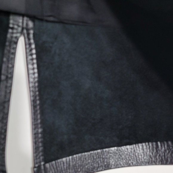 Valentina Vintage Leather Skirt Lined Black A-Line Classic Zipper Womens Retro - Picture 3 of 9